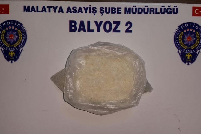 Malatya’da 250 gram metamfetamin uyuşturucu maddesi ele geçirildi