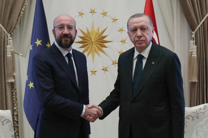 Erdoğan meets with President Michel of the European Council