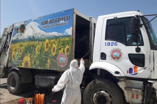 Ağrı Belediyesi'nden Corona virüs önlemleri
