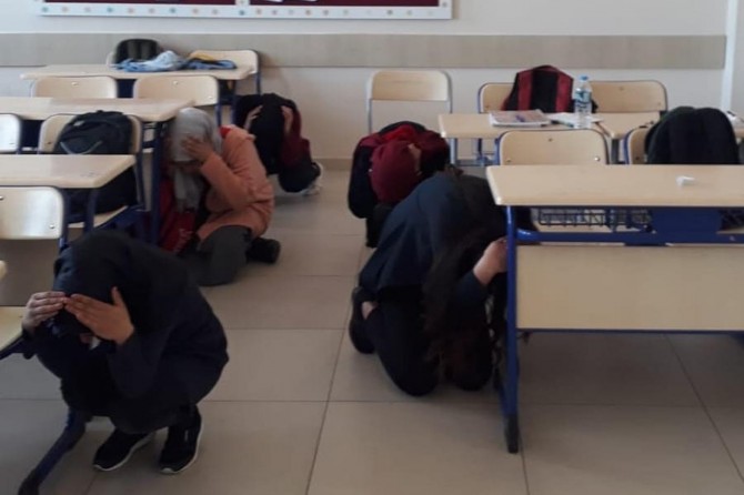 Batman AFAD’tan deprem tahliye tatbikatı