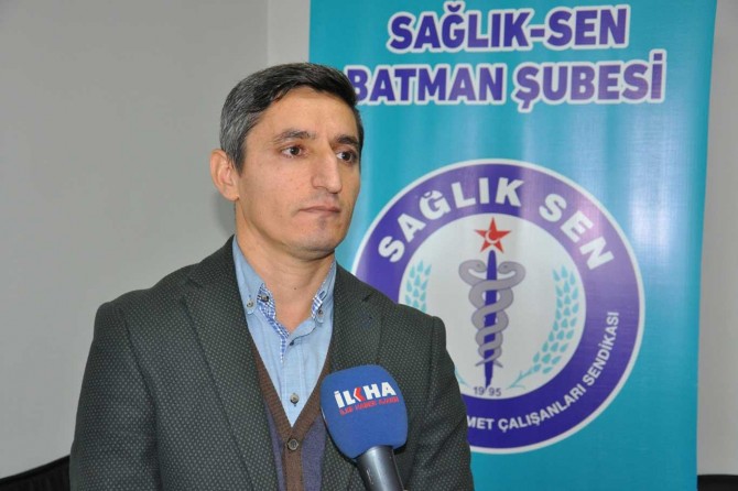 Sağlık-Sen Batman Şube Başkanı Yalçın'dan sağlık çalışanlarına şiddete tepki