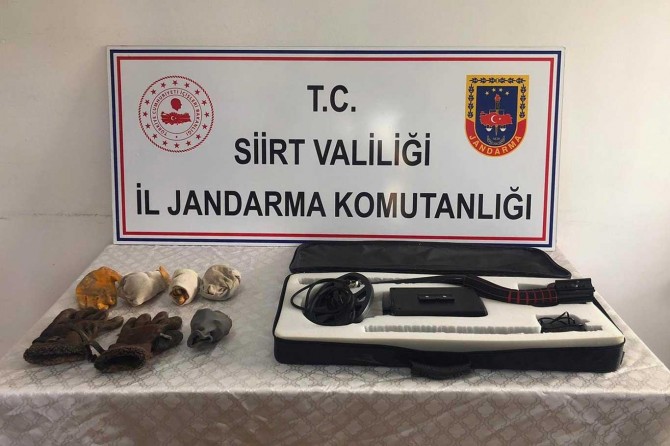 Siirt'te izinsiz kazı yapan 4 defineci gözaltına alındı