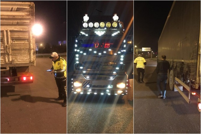 598 yük aracı trafikten men edildi