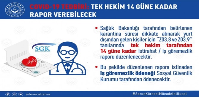 Bakan Selçuk: Tek seferde verilen sağlık raporu süresi 14 güne çıkarıldı