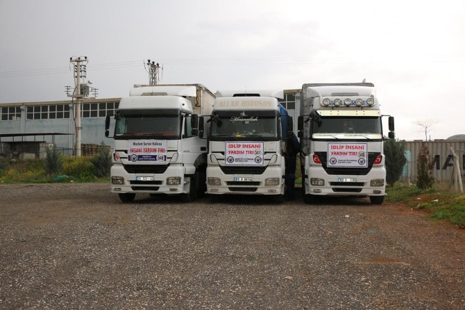 Umut Kervanından İdlib’e 3 TIR insani yardım