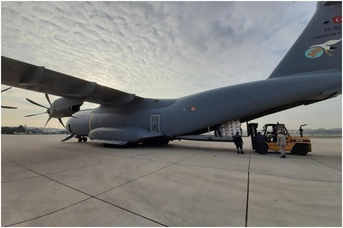 Turkey’s plane carrying health and medical supplies lands in Madrid