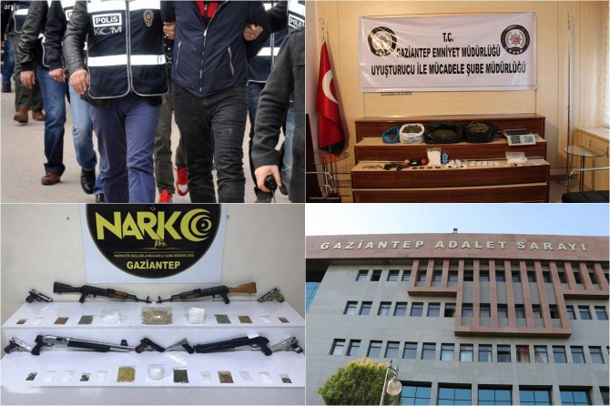 Gaziantep'te uyuşturucu operasyonu: 283 şüpheli tutuklandı