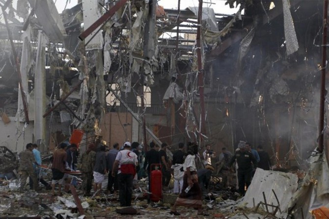 The Saudi-led coalition conducts more than 50 airstrikes in Yemen