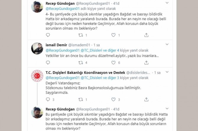 Irak’ın Basra şehrinde mahsur kalan işçiler tahliye için yardım bekliyor