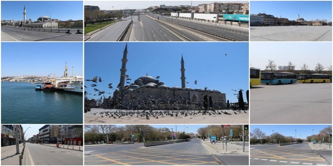 İstanbul, sokağa çıkma yasağının ikinci gününde de sessizliğini koruyor