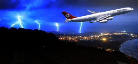 THY uçağı havada yanmaya başladı