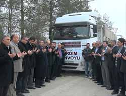 Mardin'den Suriye'ye 5 TIR dolusu yardım video