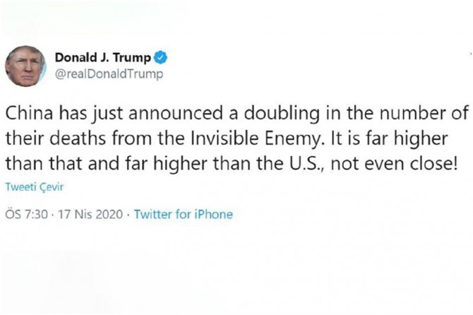 Trump: China’s death toll from coronavirus far higher than the U.S.