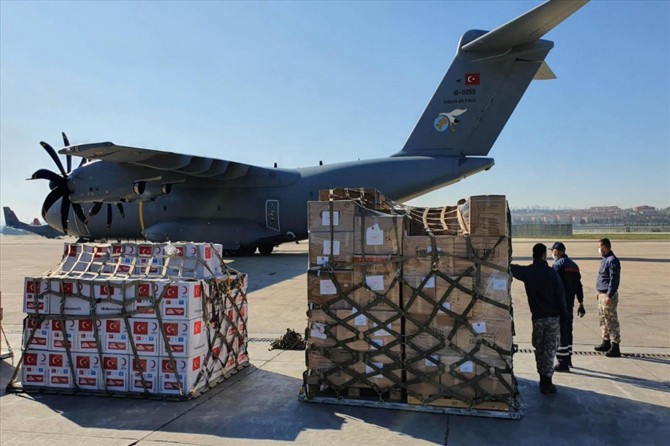 Turkey’s plane carrying health and medical supplies lands in Mogadishu