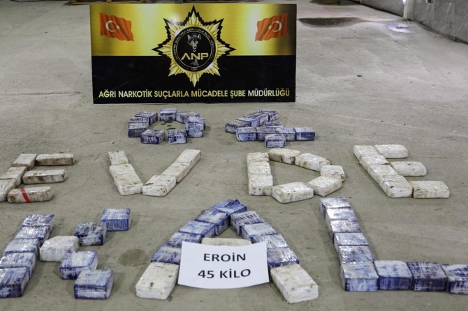 Turkish police seize 45 kg of heroin in eastern Turkey