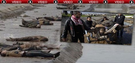 Suriye'de nehirden cesetler akıyor video