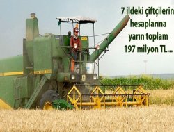 Çiftçilere Yarın Ödeme Yapılacak