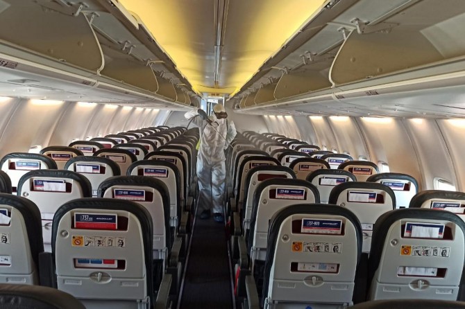 Mardin havalimanı dezenfekte edildi