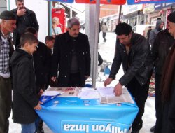 Karlıova Kar Der'den imza kampanyasına destek video