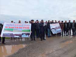 Köylülerden "Kum ocakları kapatılsın" eylemi