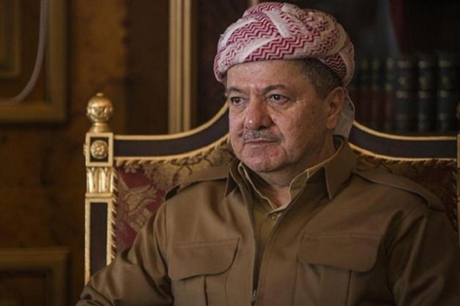 Mesûd Barzanî pîrozbahî li serokwezîrê nû yê Iraqê kir