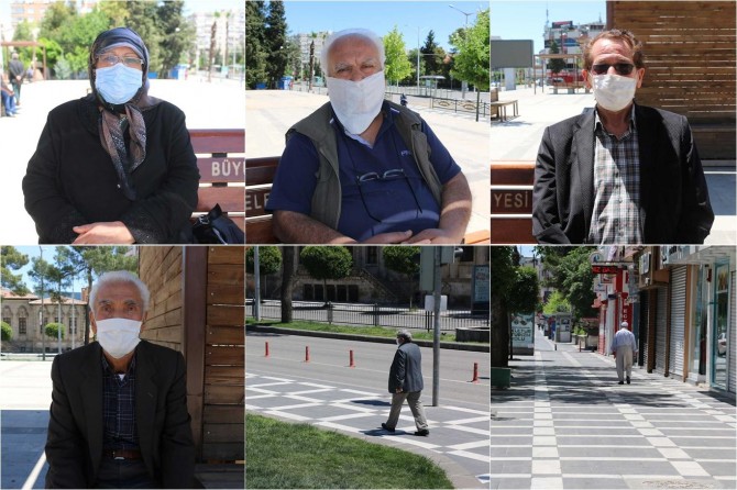 Şanlıurfa’da 65 yaş ve üzeri vatandaşlar sokağa çıkma izninden memnun kalmadı