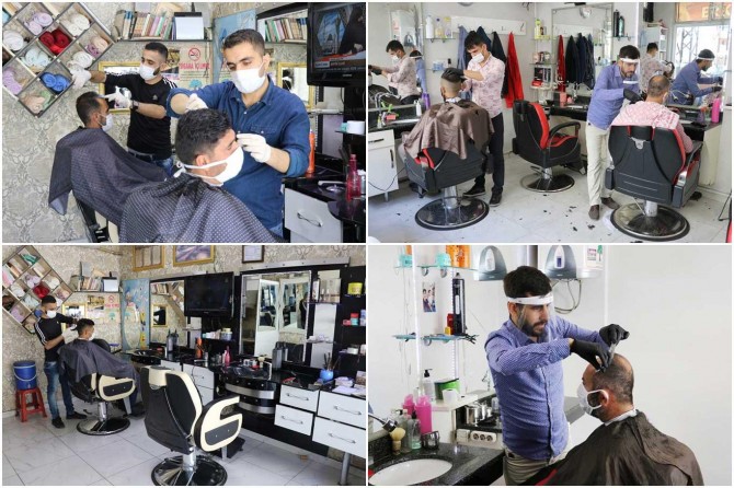 Gaziantep'te berberler randevu sistemiyle bugün mesaiye başladı