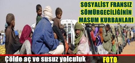 Çölde aç ve susuz yolculuk  foto