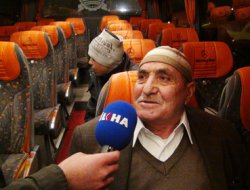 Umre yolcuları kutsal topraklara hareket etti video