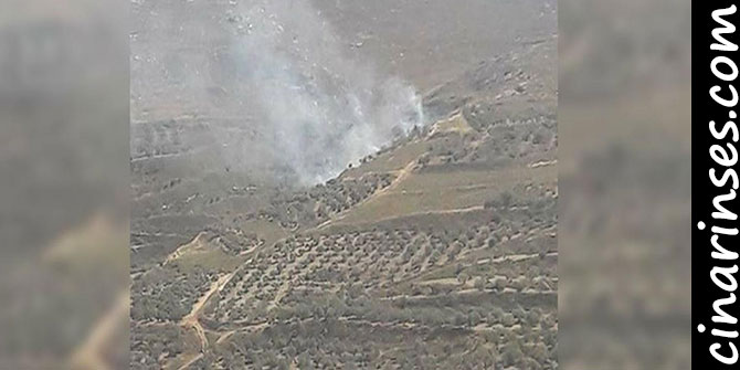 Siyonist işgalciler Filistinlilerin tarım arazilerini yaktı