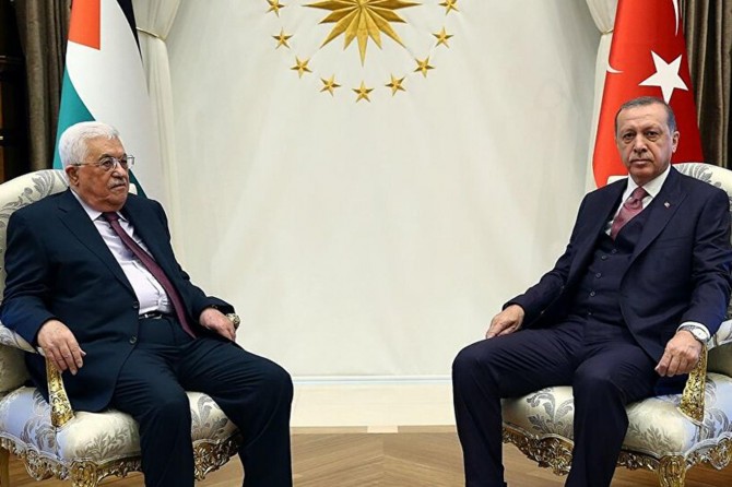 Cumhurbaşkanı Erdoğan, Mahmud Abbas ile görüştü