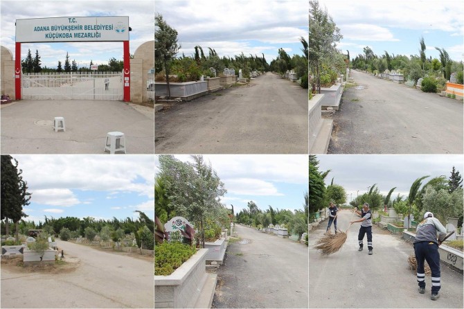 Adana'da sokağa çıkma yasağından dolayı bayramda mezarlıklarda sessizlik yaşanıyor