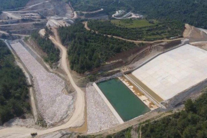 Muğla Yatağan Girme Barajı hızla yükseliyor