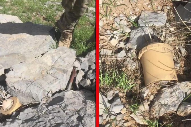 Metina bölgesinde PKK'ye ait mühimmat ele geçirildi