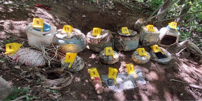 Bitlis kırsalında 290 kilo patlayıcı ele geçirildi