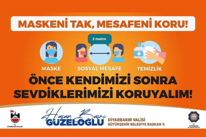 Diyarbakır'da maskesiz sokağa çıkmak yasaklandı