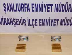 Viranşehir'de ateşli silah fişekleri yakalandı