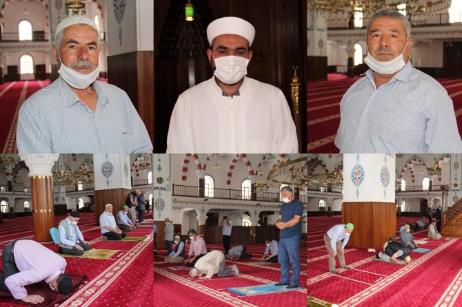 Uzun süredir sokağa çıkamayan 65 yaş üstü vatandaşların cami hasreti sona erdi