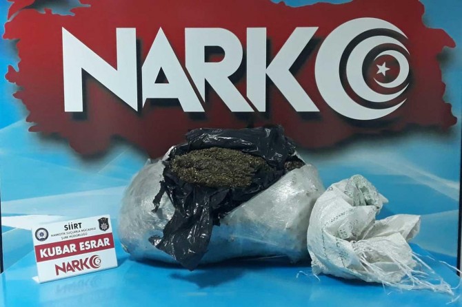 Siirt'te valizinde uyuşturucu yakalanan şahıs tutuklandı