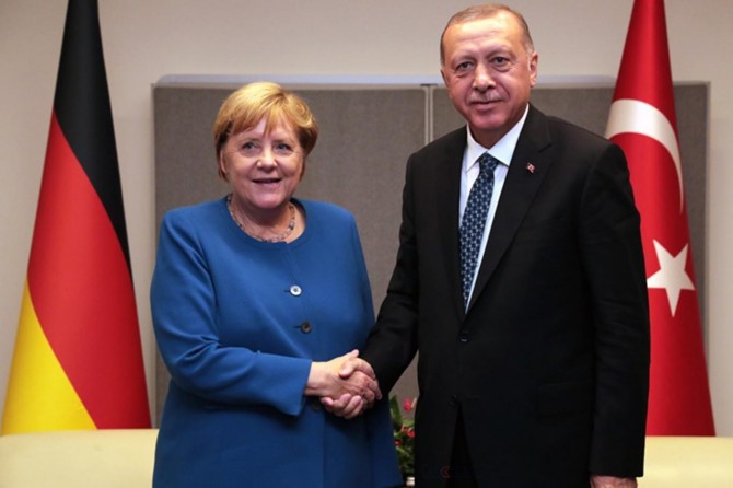 Cumhurbaşkanı Erdoğan, Almanya Başbakanı Merkel ile görüştü