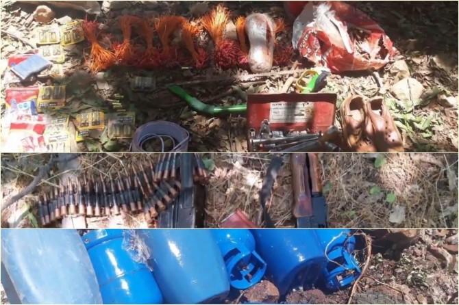 Tespit edilen 24 sığınakta mühimmat ve 55 EYP ele geçirildi