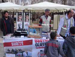 Adıyaman'da Suriye için yardım standı