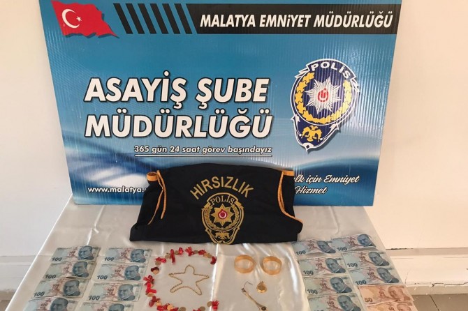 Malatya’da ziynet eşyalarını çalan şüpheli yakalandı