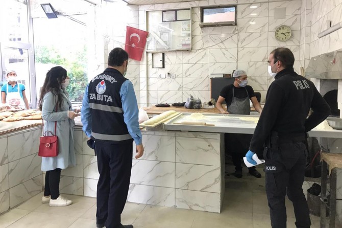 Gaziantep’te Covid-19 tedbirleri kapsamında iş yerleri denetlendi