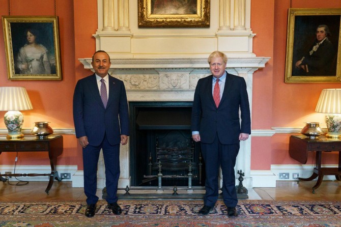 Çavuşoğlu meets his British counterpart Dominic Raab