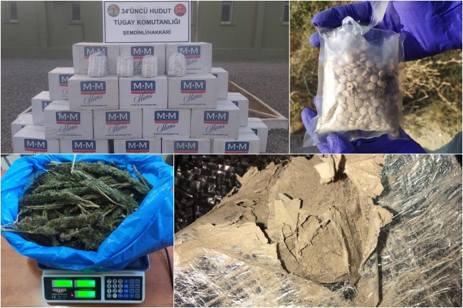 MSB: Hudut hatlarında uyuşturucu ve sigara ele geçirildi