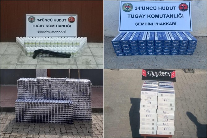 Hudut hatında yüklü miktarda uyuşturucu ve kaçak sigara ele geçirildi