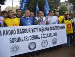 Resen atanan öğretmenler için basın açıklaması