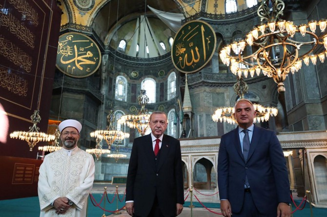Cumhurbaşkanı Erdoğan ikinci kez Ayasofya Camii'nde