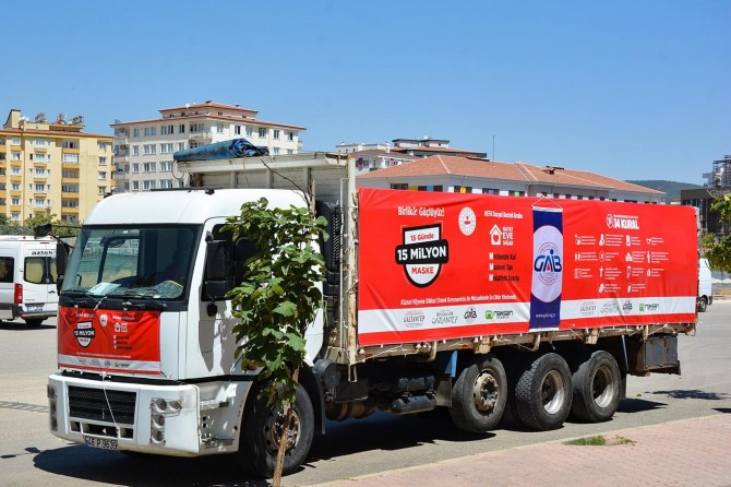 Gaziantep'ten bölgedeki 7 ile maske gönderildi